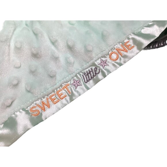 Carter's Lovey Elephant Security Blanket Sweet Little One Mint Green Satin Trim - Picture 4 of 9